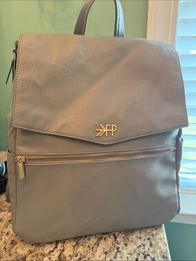 Freshly Picked Classic Diaper Bag II | Full Size Backpack | Gray Vegan Leather |